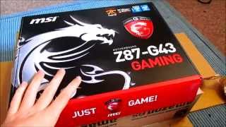 MSI Z87G43 GAMING EDITION UNBOXING AND OVERVIEW UK [upl. by Wilfreda794]