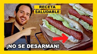 🔶Como hacer SALCHICHAS VEGANAS sin gluten de ARROZ y POROTOSFRIJOLES  RECETA FACIL [upl. by Dnar781]