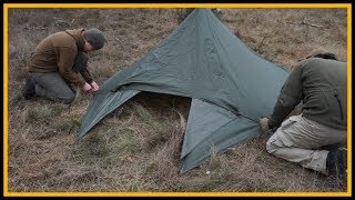 Tarp Shelter Setup Aufbau  Iglu  Outdoor Bushcraft Deutschland [upl. by Noteek]