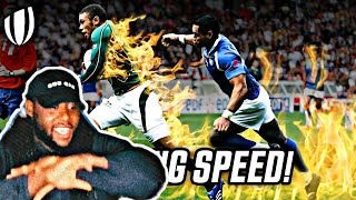 Football React To 5 minutes of Bryan Habana being the fastest rugby player in the world [upl. by Sturges678]