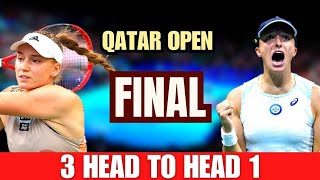 Qatar Open Final Iga Swiatek vs Elena Rybakina HeadToHead  Tennis Lovers [upl. by Willow402]