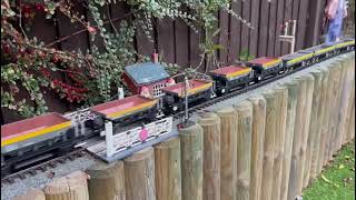 Heljan o gauge class 37s running on garden railway [upl. by Howlyn31]