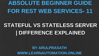 Web services  11  Stateless and Stateful  Difference  Tamil [upl. by Helli]