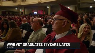 101yearold WWII Veteran Accepts Diploma after Eight Decades [upl. by Domineca]