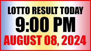 Lotto Result Today 9pm Draw August 8 2024 Swertres Ez2 Pcso [upl. by Aldwon]