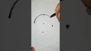 Simple and easy cap drawing with 5 dots ASMR [upl. by Aenyl129]