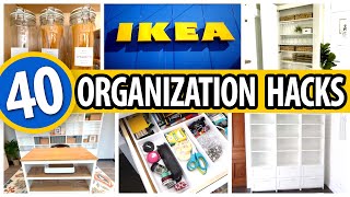 40 BEST IKEA Organization HACKS ✨ small space transformation [upl. by Aiekahs513]