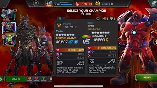 AW Season 53 Corvus Glaive vs Onslaught on Node 48 Conflictor  Prowess mcoc [upl. by Naleag]