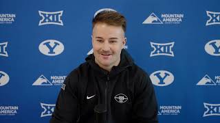 Sam Vander Haar  BYU Football  Media Availability  Kansas  November 11 2024 [upl. by Mosnar]