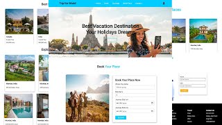 Responsive Travel Website Using HTML CSS amp JavaScript  Website Using HTML amp CSS [upl. by Agripina]