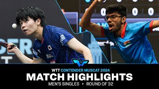 Yuta Tanaka vs Manav Vikash Thakkar  MS R32  WTT Contender Muscat 2024 [upl. by Janina]