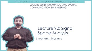 ADC Lecture 92 Signal Space Analysis [upl. by Demodena]