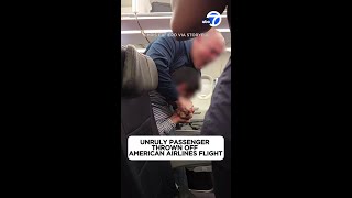 Unruly passenger thrown off American Airlines flight [upl. by Amitak978]