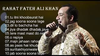 Rahat Fateh Ali Khan Most Fabulous songs  Top 10 Hit Songs  Bollywood Songs allbollywoodsongs [upl. by Karna]