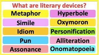 LITERARY DEVICES  Learn about literary devices in English  Learn with examples  Figure of speech [upl. by Naesal921]