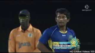 Jeevan Mendis 3 wickets vs St Lucia Zouks l CPL 2015 [upl. by Anaihs731]