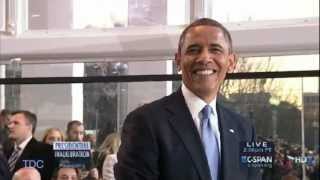 The Obamas Groove to Drumlines Beat at the 2013 Inaugural Parade [upl. by Mariejeanne]