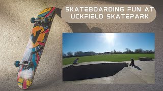 Skateboarding fun at Uckfield Skatepark [upl. by Tolmach955]