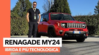 Jeep Renegade MY24  IBRIDO furbo e tanta TECNOLOGIA in più [upl. by Enitnemelc]