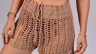 shorts de crochê verão 2025crochet [upl. by Yecaj]