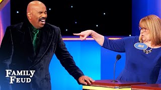 Julie’s answer riles up Steve Harvey [upl. by Ajam]