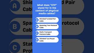 What does quotSTPquot stand for in the context of physical media cables [upl. by Nnyl730]