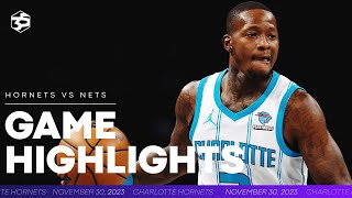 Game Highlights Hornets vs Nets  11302023 [upl. by Sand]