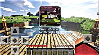 Realistic Shader For MCPE 121 NO LAG [upl. by Annayd743]