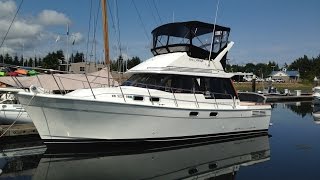 1992 Bayliner 3288 Walk through [upl. by Aliuqa]