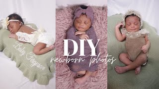 DIY NEWBORN PHOTOSHOOT AT HOME [upl. by Assyli]