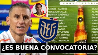 CONVOCATORIA en FRÍO 🥶 de Ecuador para DOBLE Fecha FIFA ¿Beccacece se EQUIVOCA o ACIERTA  Análisis [upl. by Adnorrehs653]