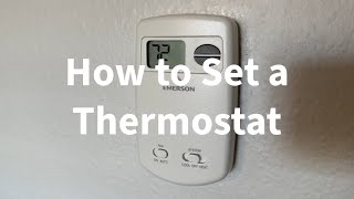 How to Set a Thermostat [upl. by Gefen]