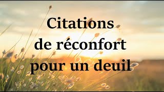 Les plus belles citations despoir et de réconfort pour un deuil [upl. by Nysa]