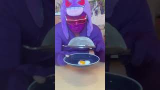 Poached egg hack shorts gengar funny lifehack pokemon [upl. by Ynnam]