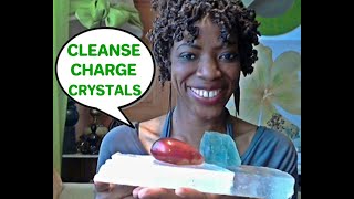 Crystals How I CLEANSE Energize Charge amp Love My Crystals [upl. by Leima]