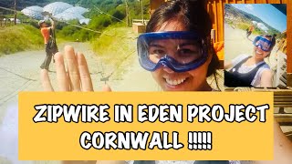 🇬🇧ZIP WIRE IN EDEN PROJECT CORNWALL WITH HANGLOOSE ADVENTURE [upl. by Trula32]