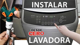 como instalar una lavadora lg smart inverte 13kg [upl. by Odnamra]