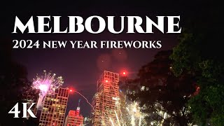 4K VIEW New year Australia Melbourne Fireworks 2024 4K HDR 60fps [upl. by Iharas305]