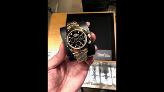 Rolex Daytona Yellow Gold Mother of Pearl Diamond Watches Review  SwissWatchExpo [upl. by Arua846]