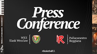 WKS Slask Wroclaw v Pallacanestro Reggiana  Press Conference  BasketballCL 202425 [upl. by Azerila]