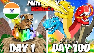 I Survived 100 days as ELEMENTAL DRAGON in Minecraft Hardcore Hindi [upl. by Hudis146]