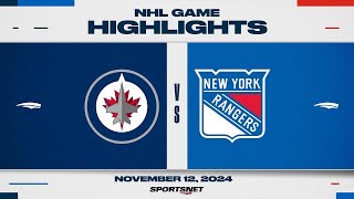 NHL Highlights  Jets vs Rangers  November 12 2024 [upl. by Assirehs]