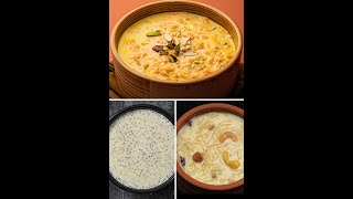 3 Easy Dessert Recipes  Kheer Recipes  Payasam Recipes  How to Make Kheer Indian Dessert Recipes [upl. by Seto]