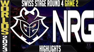 G2 vs NRG Highlights Game 2  S13 Worlds 2023 Swiss Stage Day 8 Round 4  G2 Esports vs NRG G2 [upl. by Aliuqehs]