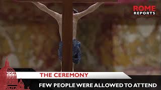 Pope Francis kisses the Cross during the Celebration of the Passion [upl. by Nirehtac333]