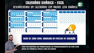 CALENDÁRIO NO EXCEL 2023  MONTANDO UM CALENDÁRIO DINÂMICO [upl. by Ettesyl]