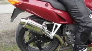 Honda VFR 800 Delkevic exhaust [upl. by Erdnaxela]