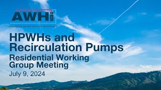 HPWHs Recirculation Pumps [upl. by Bullion]