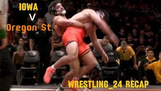 Iowa Vs Oregon St Wrestling24 Duel Recaps Pt1 [upl. by Jadd]