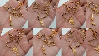 22ct Gold chain mangalsutra designs with weight amp price  new short chain mangalsutra designs [upl. by Decrem]